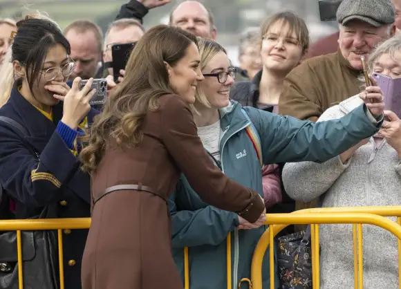 Prince William Princess Kate visit Cornwall protest teacher pictures photos 2023