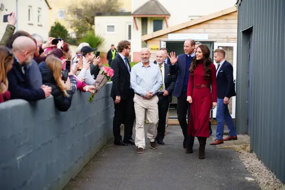 Prince William Princess Kate visit Cornwall protest teacher pictures photos 2023