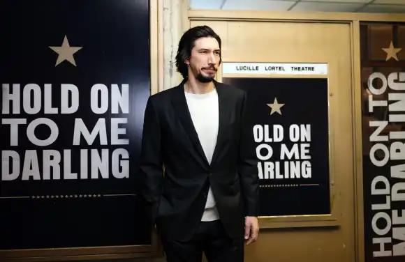 October 16, 2024, New York, Ny, United States: Adam Driver poses outside the theatre on Opening Night of Hold On To Me D