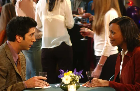 David Schwimmer and Aisha Tyler in 'Friends'