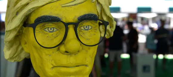 Syndication: Sarasota Herald-Tribune A life size sculpture of Andy Warhol by Sarasota s Jack Dowd is a bargain at $20K.