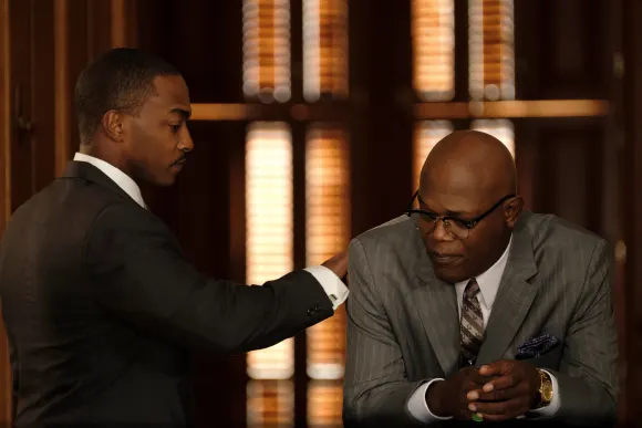 Anthony Mackie & Samuel L. Jackson in 'The Banker'