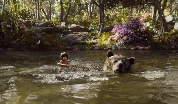 Neel Sethi and Bill Murray in 'The Jungle Book'
