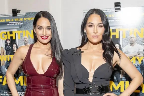Nikki Bella, Brie Bella attend Fighting