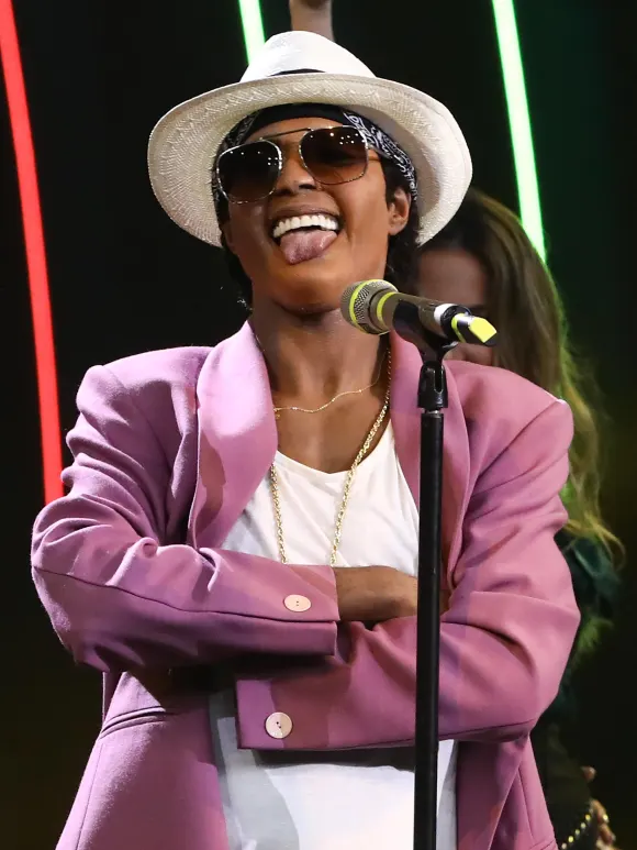 Rome: Rome, Rai studios ex Dear, TV show Tale e Quale Show . In the photo: Feisal Bonciani imitates Bruno Mars Rome PUBL