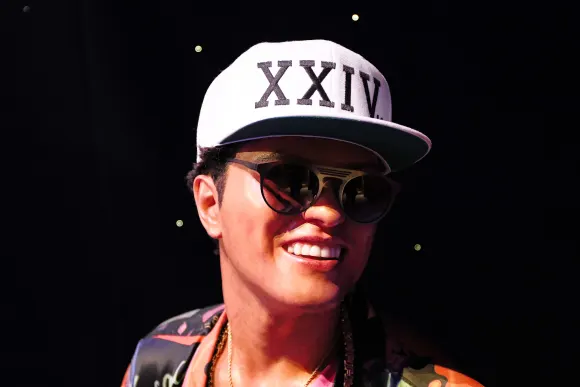 Bruno Mars, Madame Tussauds wax museum, LAS VEGAS, USA - OCT 11, 2017: Bruno Mars, Madame Tussauds w