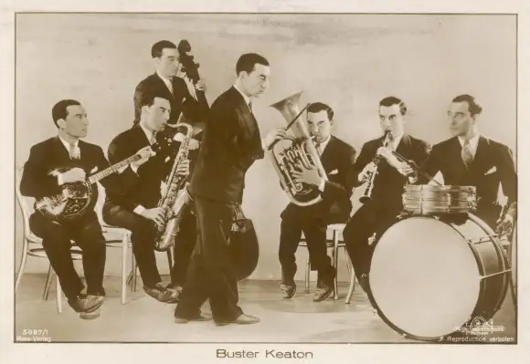 Buster Keaton - Jazz Band BUSTER KEATON Joseph Francis Keaton) American comic actor, mainly in silent films, seen here w