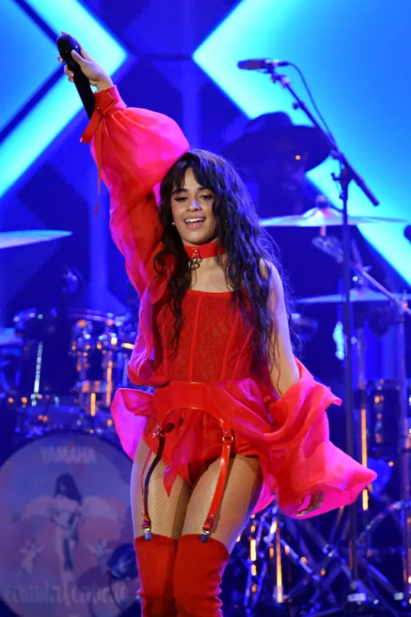 Camila Cabello in suspender look