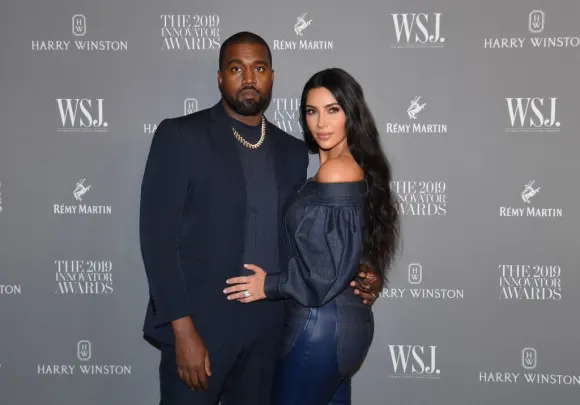 Kanye West and Kim Kardashian