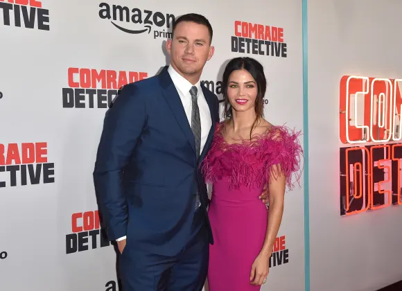 Channing Tatum and Jenna Dewan Tatum at the premiere of Amazon's Comrade Detective