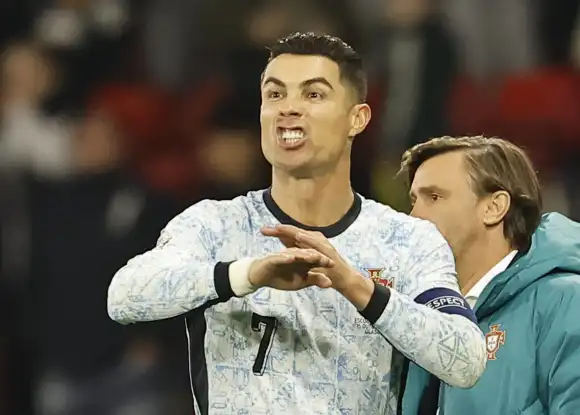 Scotland v Portugal UEFA Nations League Cristiano Ronaldo of Portugal at full time during the UEFA Nations League Group
