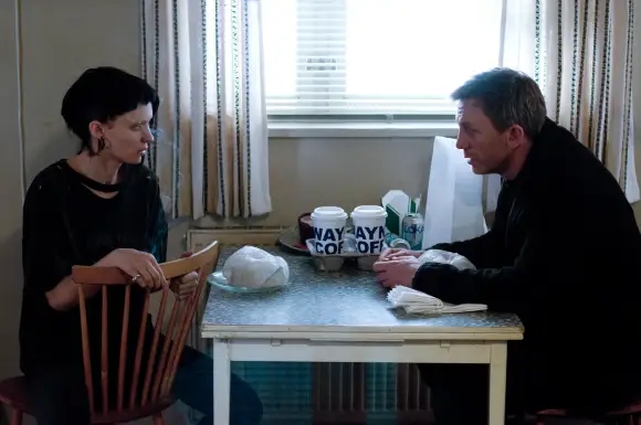 Rooney Mara and Daniel Craig in 'The Girl with the Dragon Tattoo'