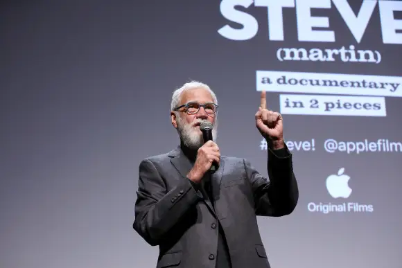 Apple TV+ STEVE! (Martin) A Documentary in 2 Pieces FYC screening and Q&A at The Whitby, moderated by David Letterman.