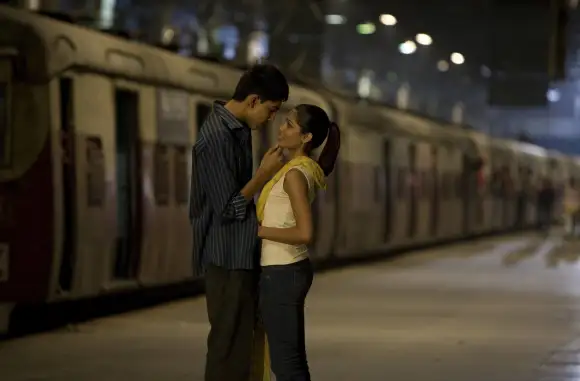Dev Patel and Frieda Pinto in 'Slumdog Millionaire'.