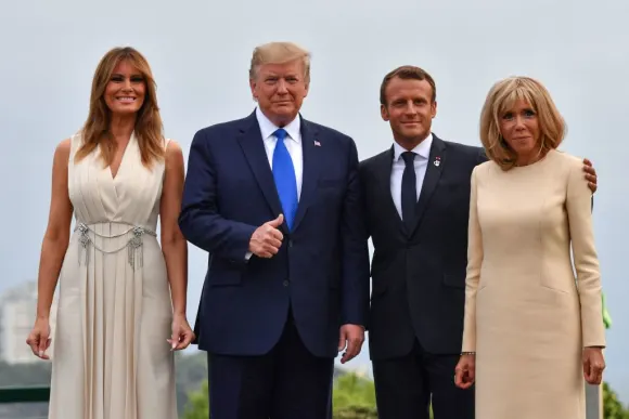 Melania Trump, Donald Trump avec le président français