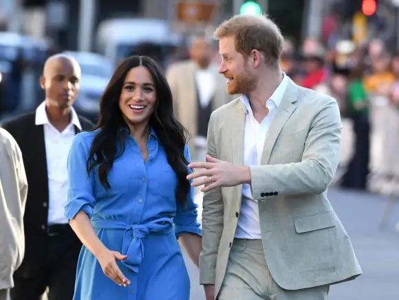 Le duc et la duchesse de Sussex arrivent au centre de rentrée du district 6, le 23 septembre 2019.