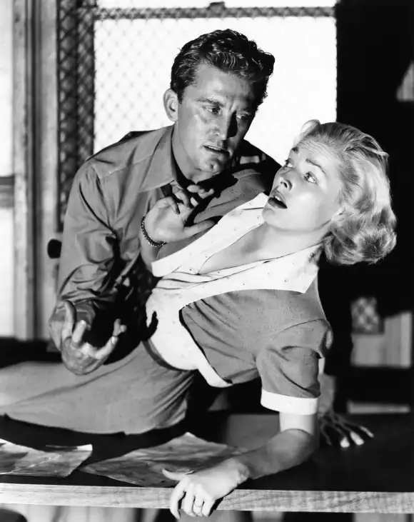 Kirk Douglas, Eleanor Parker in 'Detective Story'