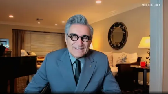 February 28, 2021, USA: In this screen grab: Eugene Levy speaks at the 78th Annual Golden Globe Awards. USA PUBLICATION