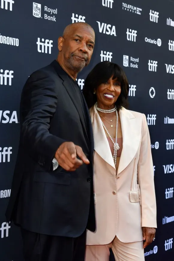 Denzel Washington and Pauletta Pearson