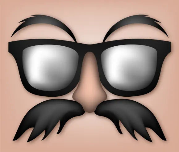 Moustache and glasses costume, Moustache and glasses costume draw