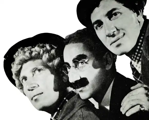 RECORD DATE NOT STATED The three famous Marx Brothers were an American family comedy act that was successful in vaudevil