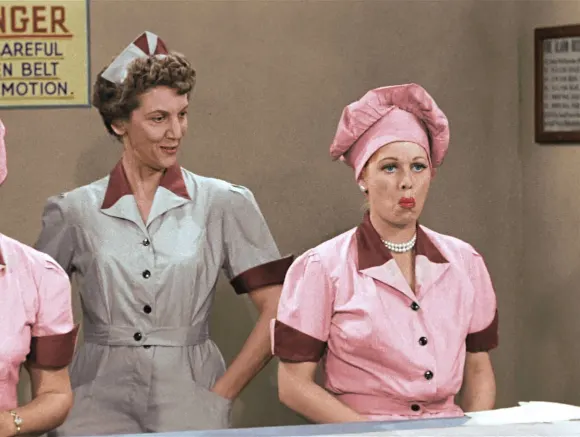 Lucille Ball and Elvia Allman in 'I Love Lucy'