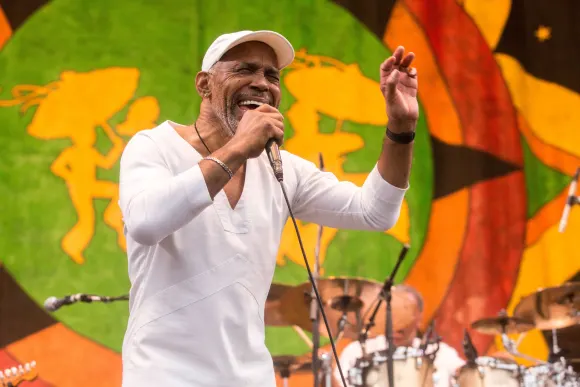 May 1 2016 New Orleans Louisiana U S Singer FRANKIE BEVERLY performs live with Maze during th