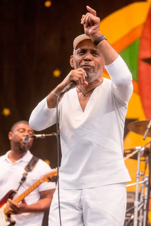 May 1 2016 New Orleans Louisiana U S Singer FRANKIE BEVERLY performs live with Maze during th