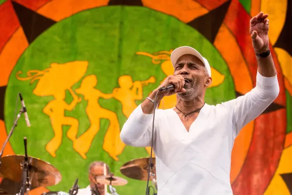 May 1 2016 New Orleans Louisiana U S Singer FRANKIE BEVERLY performs live with Maze during th