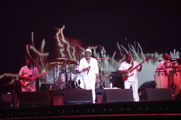 Maze Featuring Frankie Beverly perform at the 2015 Essence Music Festival on July 3rd 2015 in New O