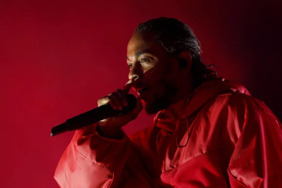 February 16 2018 Los Angeles CA U S Artist Kendrick Lamar performs at L A Live during the N