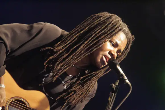 BRUSSELS BELGIUM US singer Tracy Chapman performs on stage during her concert at the Couleur C