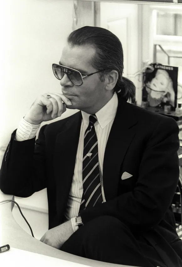 Photo Guy Marineau Karl Lagerfeld Paris 1983 ***Nous contacter avant toute utilisation web** 190501
