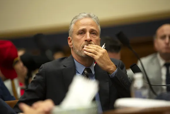 Jon Stewart gets emotional at a hearing on the 9 11 Victims fund before the Judiciary subcommittee o