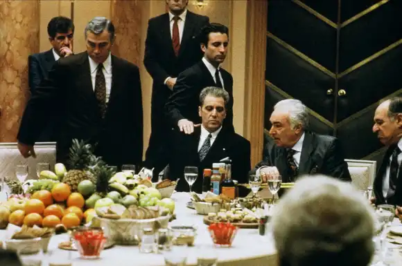 Andy Garcia & Al Pacino Characters: Vincent Mancini,Don Michael Corleone Film: The Godfather: Part Iii (USA 1990) Direct