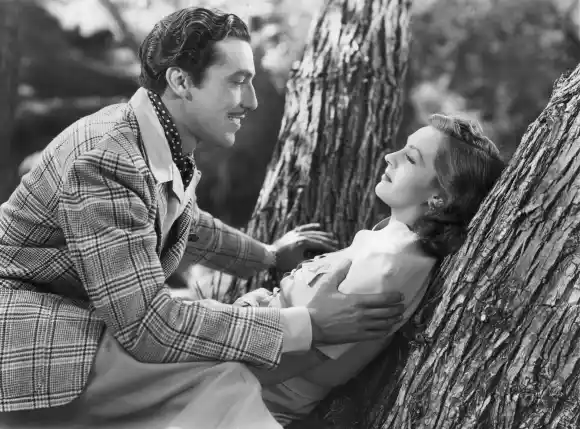 August 18, 2020, USA: Cesar Romero, Nancy Kelly, on-set of the Film, He Married His Wife , 20th Century-Fox, 1940 USA -