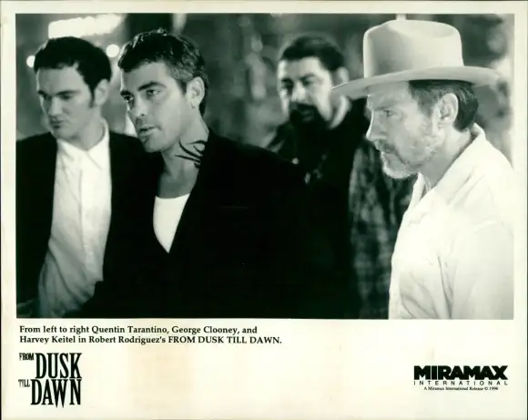 Quentin Tarantino, George Clooney & Harvey Keitel in From Dusk Till Dawn (1996) V. l. n. r.: Quentin Tarantino, George C
