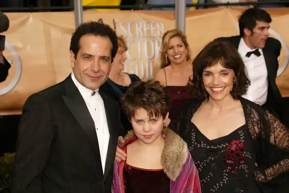 Tony Shaloub, wife Brooke Adams and daughter at the 10th Annual Screen Actors Guild Awards, Shrine Auditorium, Los Angel