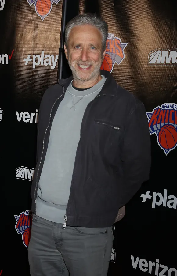 NEW YORK, NY- October 21: Jon Stewart at the New York Knicks Opening Night Home Game Hosted by Verizon at Madison Square
