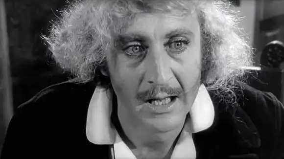 RECORD DATE NOT STATED REMEMBERING GENE WILDER, scene from YOUNG FRAMKENSTEIN, Gene Wilder, 1974, 2023. Health Point Pro