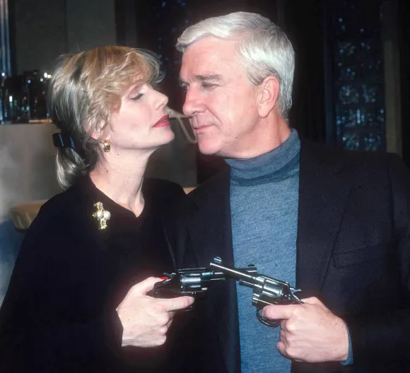 Sally Kellerman, Leslie Nielsen 1982. Photo by Adam Scull/PHOTOlink/Courtesy Everett Collection (Sally Kellerman Leslie