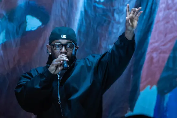 Kendrick Lamar performs during Day 2 of the 2023 Bonnaroo Music & Arts Festival on June 16, 2023 in Manchester, Tennesse