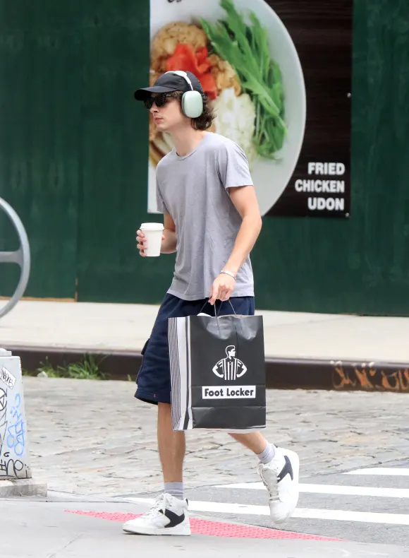 Timothee Chalamet seen shopping at Foot Locker. Featuring: Timothee Chalamet Where: New York, United States When: 20 Jul