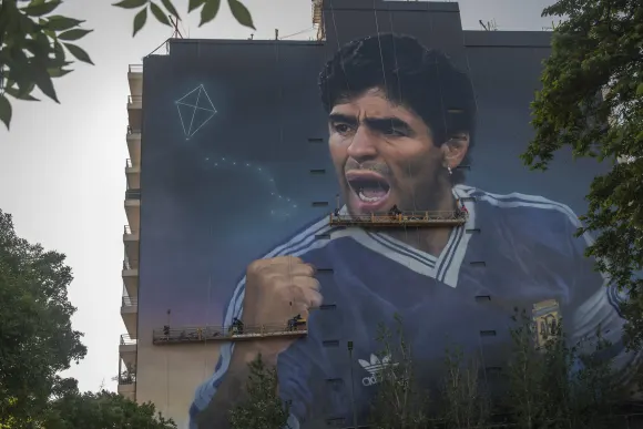 Giant murals to honor Maradona will be icons of Buenos Aires Buenos Aires, Argentina.- In the photos taken on October 28