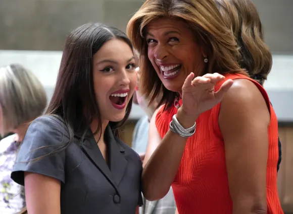 September 8, 2023, New York, NY, USA: HODA KOTB and OLIVIA RODRIGO at the Today Show Citi Concert Series,.Rockefeller Ce