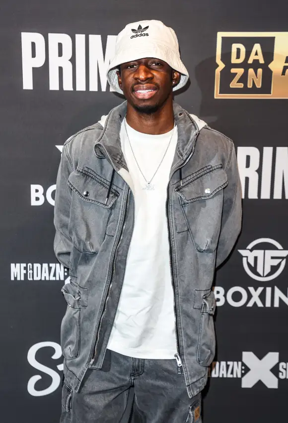 KSI vs FaZe Temperrr MF Cruiserweight Title Fight - Celebrity Arrivals Tobi Brown seen attending the KSI vs FaZe Temperr