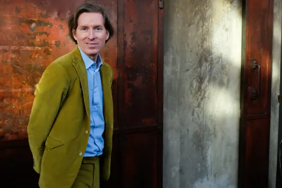 Tribute to american Director and unveiling of a plaque in his name. 15e Festival de cinema Lumiere a Lyon. Wes Anderson.