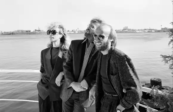 UNITED  STATES  -  OCTOBER  01:    Barry  Gibb,  Maurice  Gibb  and  Robin  GibbDMI/The  LIFE  Pic