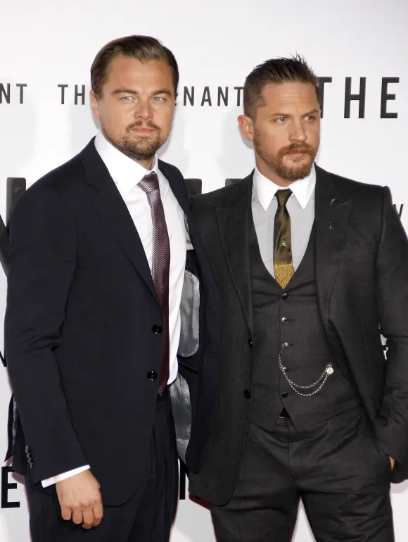 HOLLYWOOD,  CA  -  Leonardo  DiCaprio  and  Tom  Hardy  at  the  Los  Angeles  premiere  of  'The  R