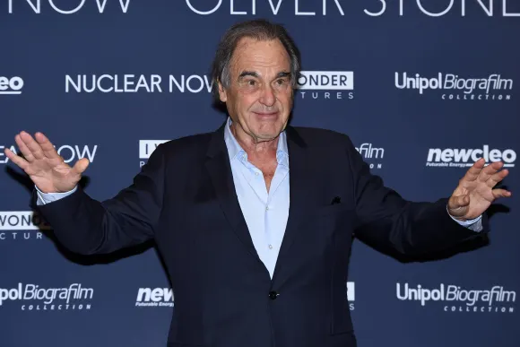 American director Oliver Stone on the red carpet of the film Nuclear Now at the modern cinema. Rome (Italy), December 4t